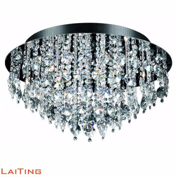 Chrome and Crystal Flush Mount Chandelier Ceiling Light Modern 51200